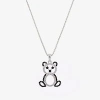 Sparkle Allure Womens Cubic Zirconia Pure Silver Over Brass 16 Inch Pendant Necklace