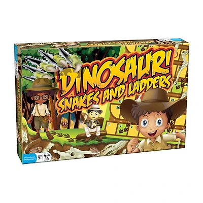 Outset Media Dinosaur Snakes And Ladders - A Dino-Sized Twist On A Classic Game 14-pc. Board Game
