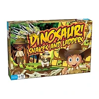 Outset Media Dinosaur Snakes And Ladders - A Dino-Sized Twist On A Classic Game 14-pc. Board Game
