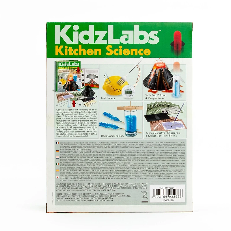 Toysmith 4m Kitchen Science Kit - Diy Chemistry Experiment Lab Stem Toys Gift For Kids & Teens; Boys & Girls (3806) Discovery Toy
