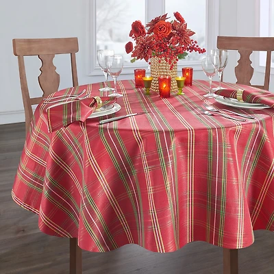 Elrene Home Fashions Shmg Plaid Tablecloth