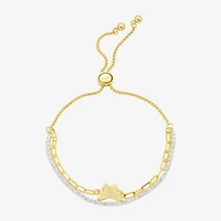 Gratitude & Grace Womens Cubic Zirconia Butterfly Bolo Bracelet