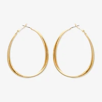 Bold Elements Womens Stainless Steel 53.3mm Hoop Earrings