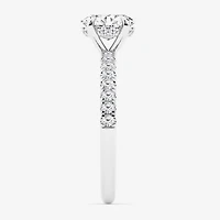 Limited Quantities! (G \ Si1) Womens 1 1/4 CT. T.W. Lab Grown White Diamond 14K Gold Oval Side Stone Engagement Ring