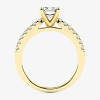 Limited Quantities! (G \ Vs1-Vs2) Womens 1 1/2 CT. T.W. Lab Grown White Diamond 14K Gold Side Stone Engagement Ring