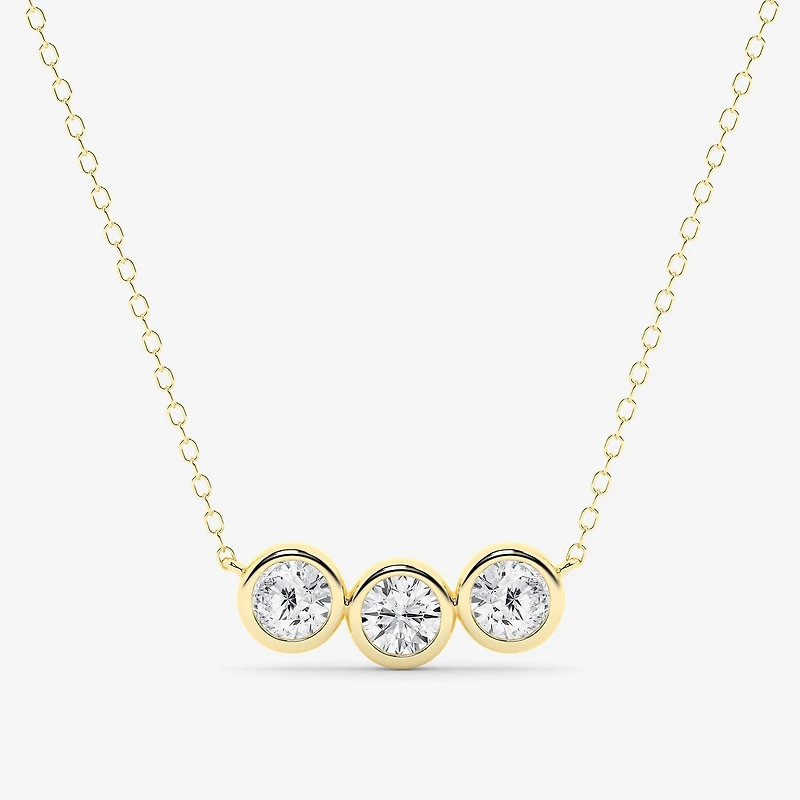 Limited Quantities! (G \ Si1) Womens 1 CT. Lab Grown White Diamond 14K Gold Pendant Necklace