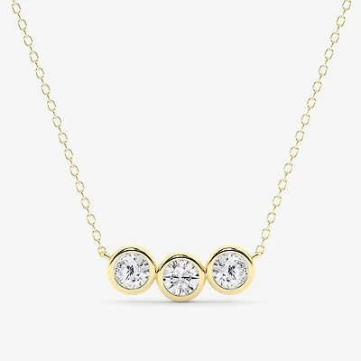 Limited Quantities! (G \ Si1) Womens 1 CT. Lab Grown White Diamond 14K Gold Pendant Necklace