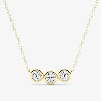 Limited Quantities! (G \ Si1) Womens 1 CT. Lab Grown White Diamond 14K Gold Pendant Necklace