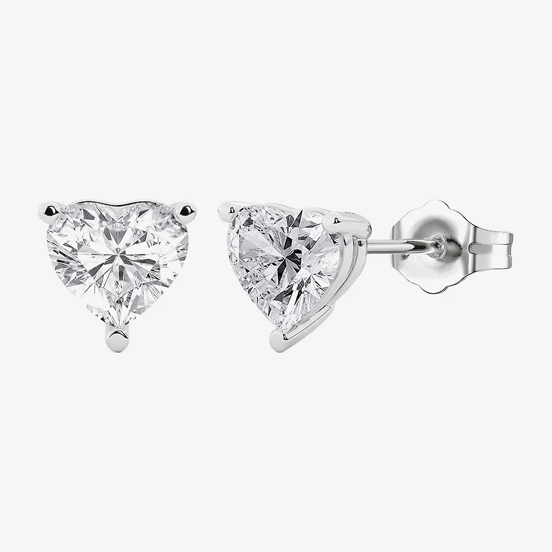 Womens Lab Created White Sapphire Sterling Silver Heart 2-pc. Jewelry Set