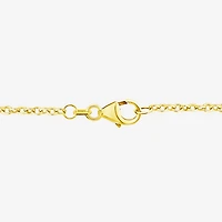 (F / Si2) Womens 1 CT. T.W. Lab Grown White Diamond 10K Gold 18 Inch Pendant Necklace