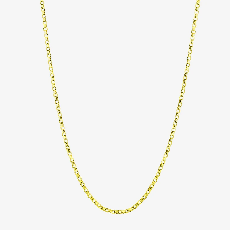 Made in Italy Womens 14K Gold 18 Inch Rolo Chain Necklace