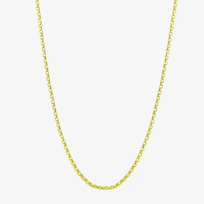 Made in Italy Womens 14K Gold 18 Inch Rolo Chain Necklace