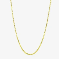 Made in Italy Womens 14K Gold 18 Inch Rolo Chain Necklace