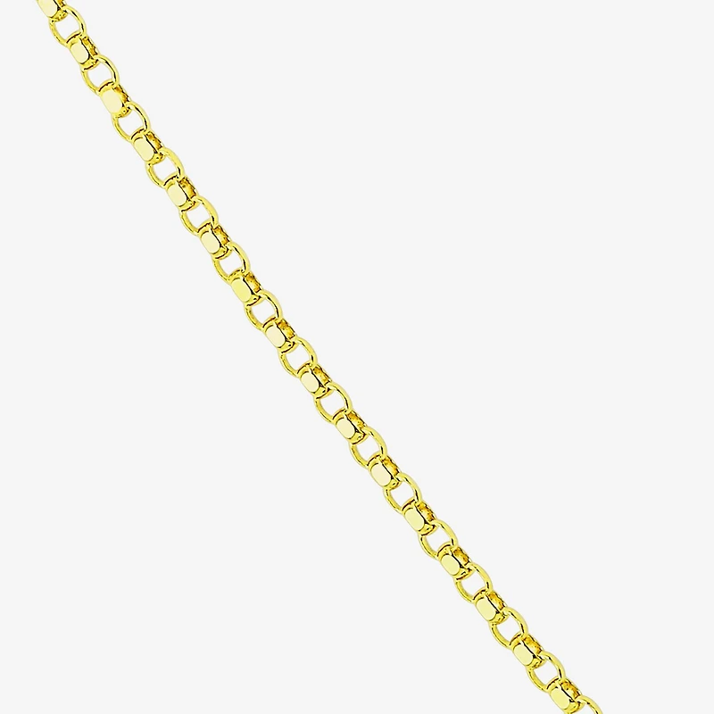 Made in Italy Womens 14K Gold 18 Inch Rolo Chain Necklace
