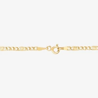 Made in Italy Womens 14K Gold 7.5 Inch Semisolid Figaro Chain Bracelet