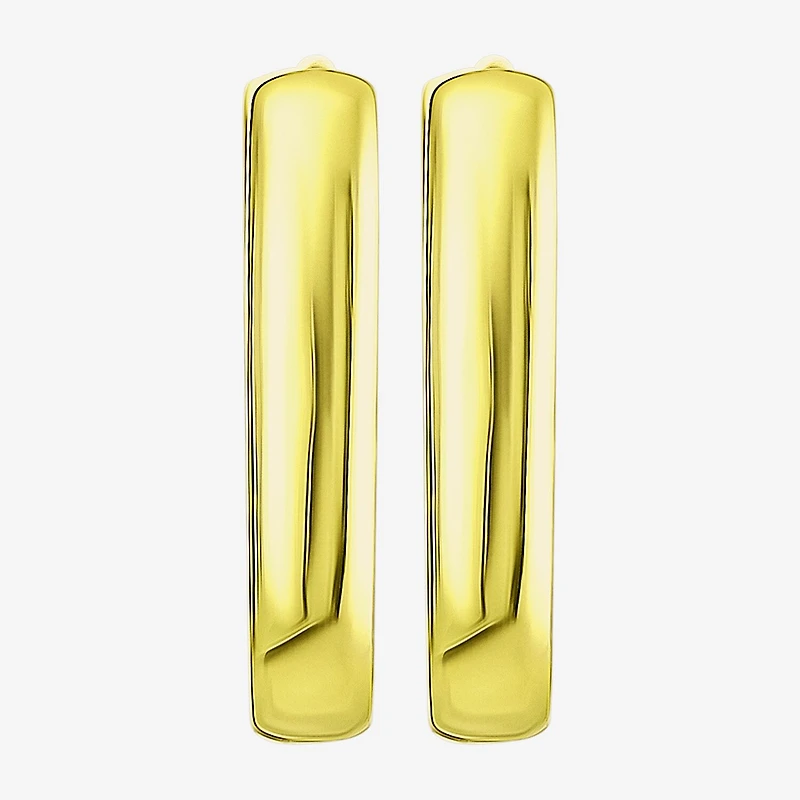 Gold Addiction Womens 10K Gold 14.5mm Hoop Earrings