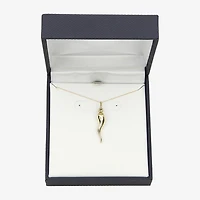 Italian Horn Unisex Adult 10K Gold 18 Inch Pendant Necklace