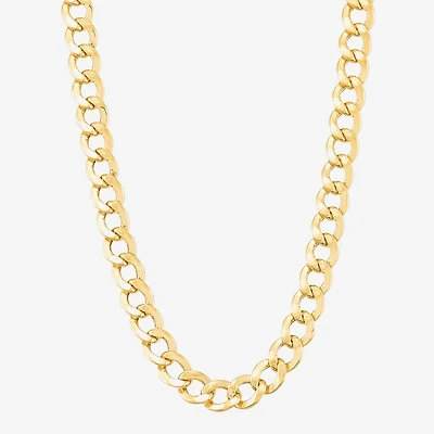 Bonded Brilliance Womens 14K Gold Bonded With Sterling Silver Inch Link Chain Necklace