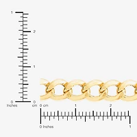 Bonded Brilliance Womens 14K Gold Bonded With Sterling Silver Inch Link Chain Necklace