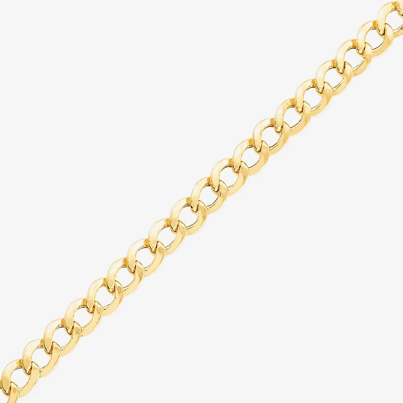 Bonded Brilliance Womens 14K Gold Bonded With Sterling Silver Inch Link Chain Necklace