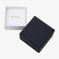 Gold Addiction Womens White Cubic Zirconia 10K Gold Stackable Ring