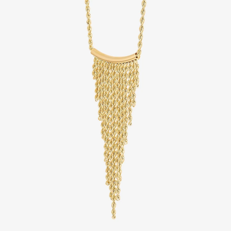 Womens 10K Gold 17 Inch Statement Necklace