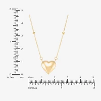 Gold Addiction Womens 10K Gold Heart 17 Inch Pendant Necklace