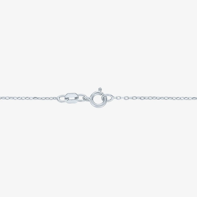 Yes, Please! (G-H / Si2-I1) Womens Diamond Accent Lab Grown White Diamond Sterling Silver Heart 18 Inch Pendant Necklace