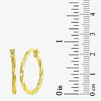 Made in Italy Womens 14K Gold 18mm Round Hoop Earrings