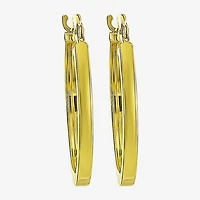 Womens 10K Gold 18mm Round Hoop Earrings