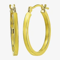 Womens 10K Gold 18mm Round Hoop Earrings