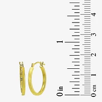 Womens 10K Gold 18mm Round Hoop Earrings
