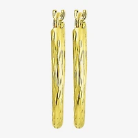 Womens 10K Gold 20mm Round Hoop Earrings