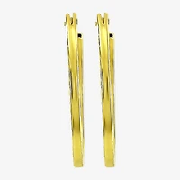Womens 14K Gold 15mm Hoop Earrings