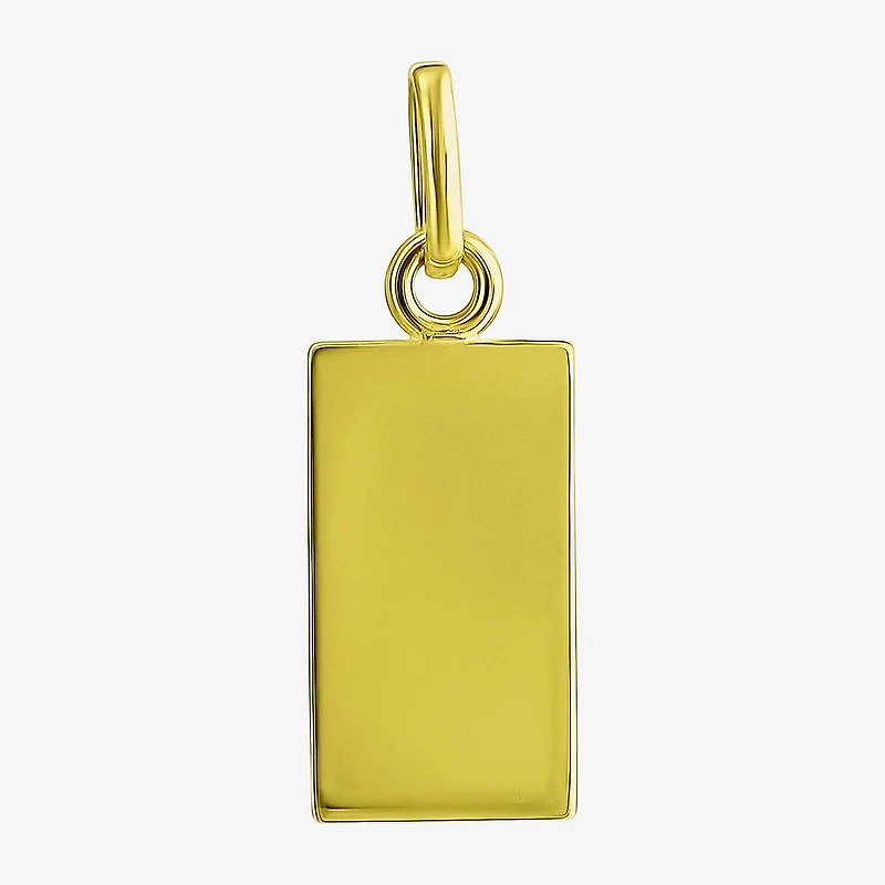 Unisex Adult 14K Gold Bar Pendant
