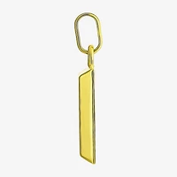 Unisex Adult 14K Gold Bar Pendant