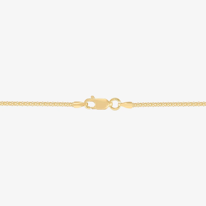 Made in Italy Womens 24K Gold Over Silver 24 Inch Popcorn Chain Necklace