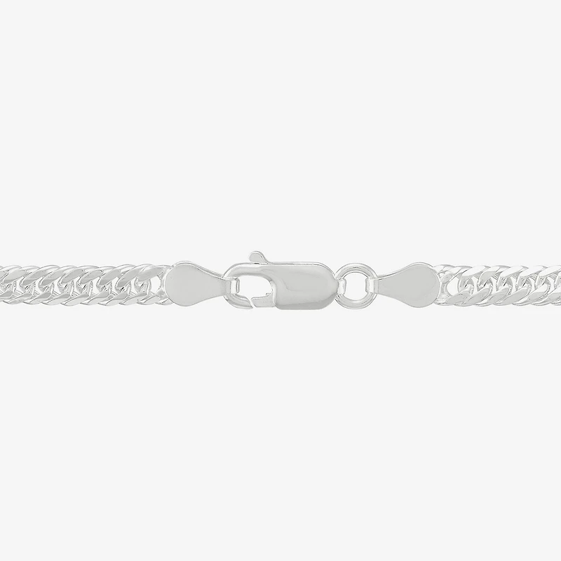 Made in Italy Womens Sterling Silver 7.5 Inch Solid Curb Chain Bracelet