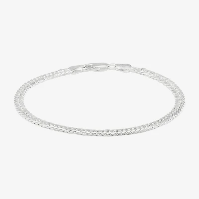 Made in Italy Womens Sterling Silver 7.5 Inch Solid Curb Chain Bracelet