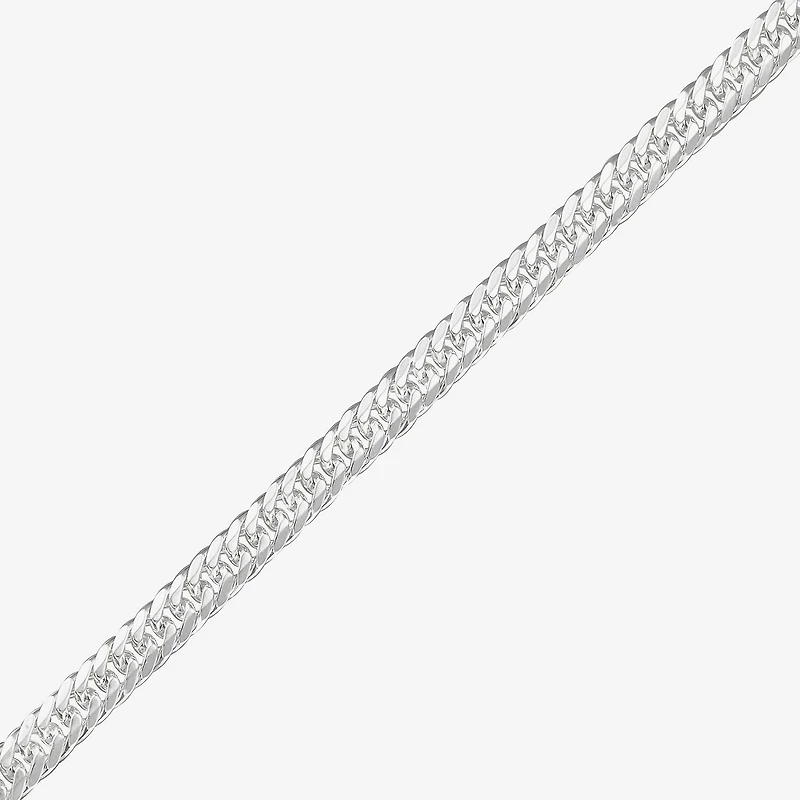 Made in Italy Womens Sterling Silver 7.5 Inch Solid Curb Chain Bracelet