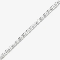 Made in Italy Womens Sterling Silver 7.5 Inch Solid Curb Chain Bracelet