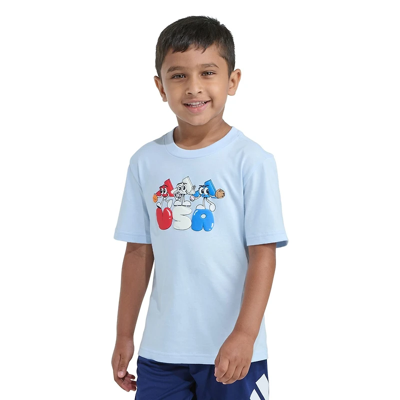 adidas Toddler Boys Crew Neck Short Sleeve Regular Fit Graphic T-Shirt