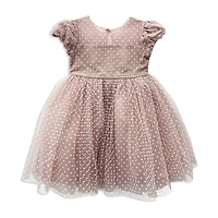 Blueberi Boulevard Toddler Girls Short Sleeve Cap A-Line Dress