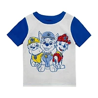 Toddler Boys Paw Patrol Crew Neck Short Sleeve 4-pc. Pajama Set