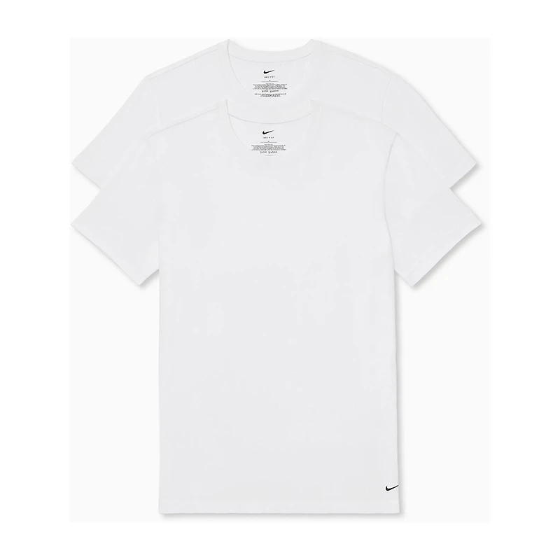 Nike All Day Cotton Stretch Mens 2 Pack Short Sleeve Crew Neck Moisture Wicking T-Shirt