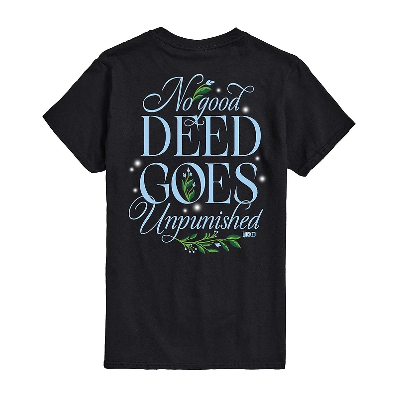 Mens Crew Neck Short Sleeve Regular Fit Wicked Graphic T-Shirt