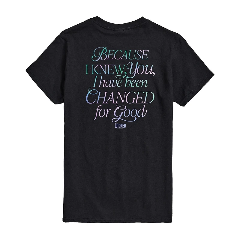 Mens Round Neck Long Sleeve Regular Fit Wicked Graphic T-Shirt
