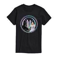 Mens Round Neck Long Sleeve Regular Fit Wicked Graphic T-Shirt