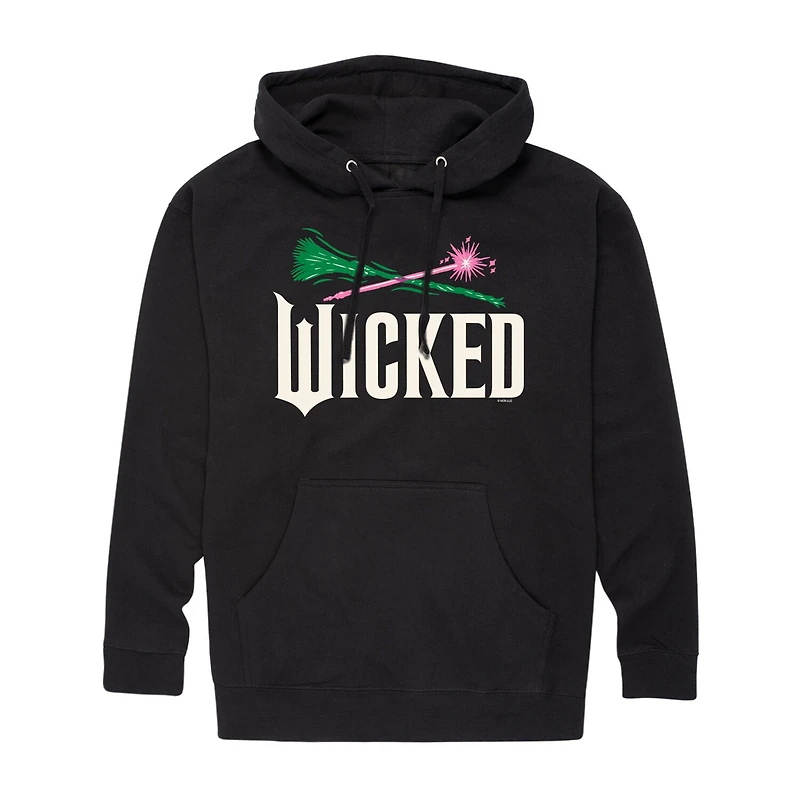Mens Hooded Long Sleeve Regular Fit Wicked Graphic T-Shirt