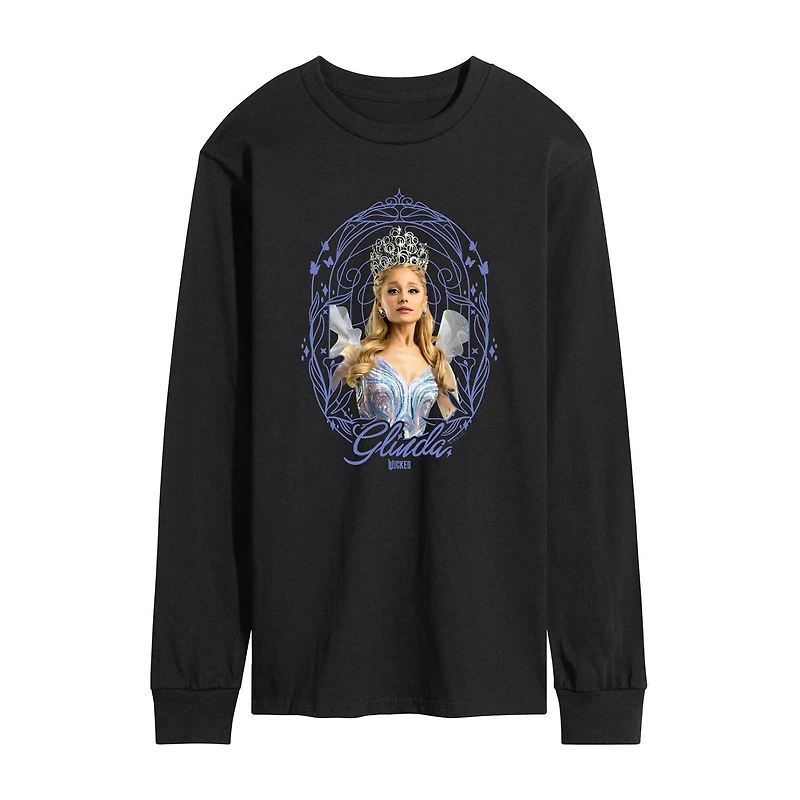 Mens Crew Neck Long Sleeve Regular Fit Wicked Graphic T-Shirt